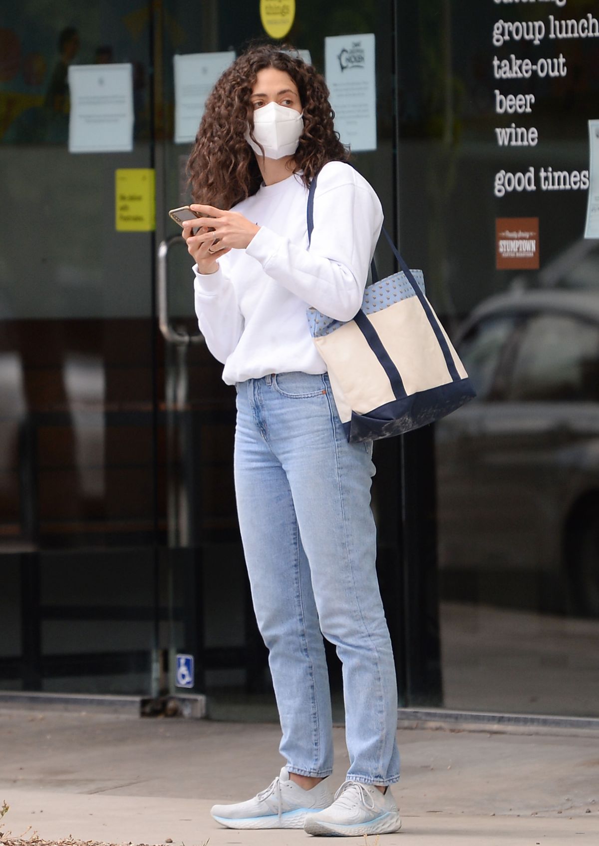 Emmy Rossum in Denim Out in Los Angeles 2020/06/06