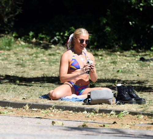 Gabby Allen in Bikini Sunbathing at a Park in London 2020/06/01 8
