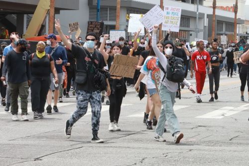 Halsey and Yungblud at Black Lives Matter Protest in Los Angeles 2020/06/02 2