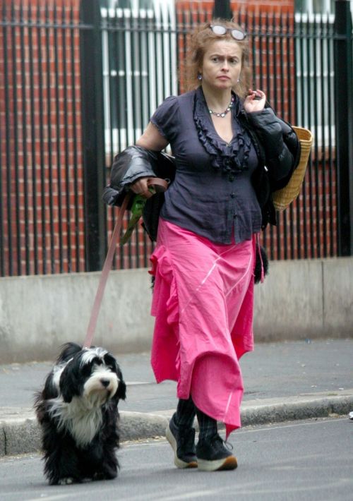 Helena Bonham Carter Out with Her Dog in London 2020/06/08