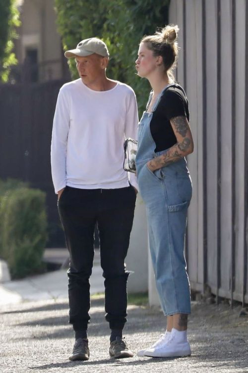 Ireland Baldwin in Denim Overalls Out in West Hollywood 2020/06/20
