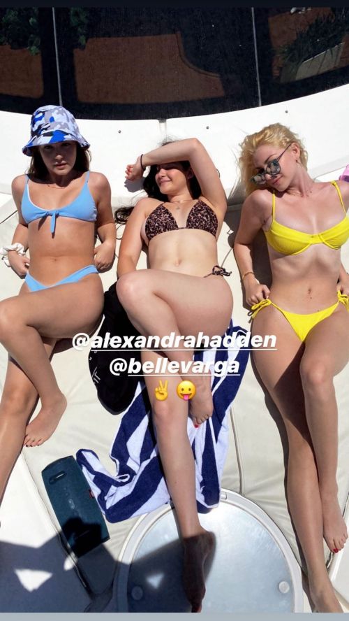 Jackie R. Jacobson in a Yellow Bikini at a Boat Photos Shared in Instagram 2020/06/14