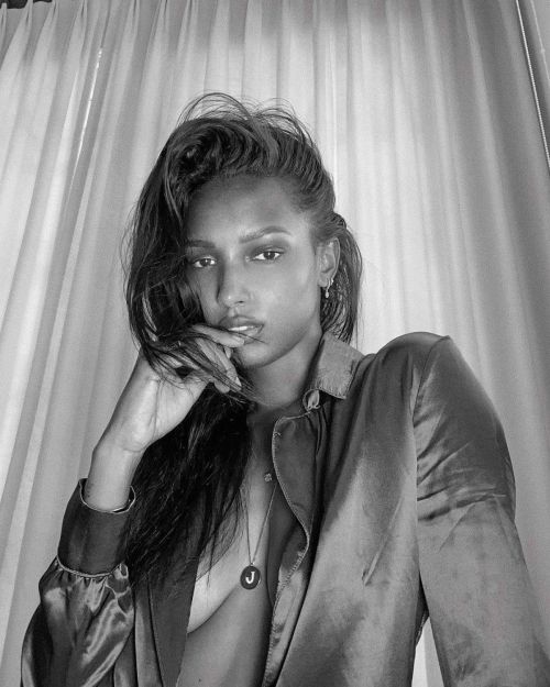 Jasmine Tookes at a Black and White Photoshoot 2020/05/08