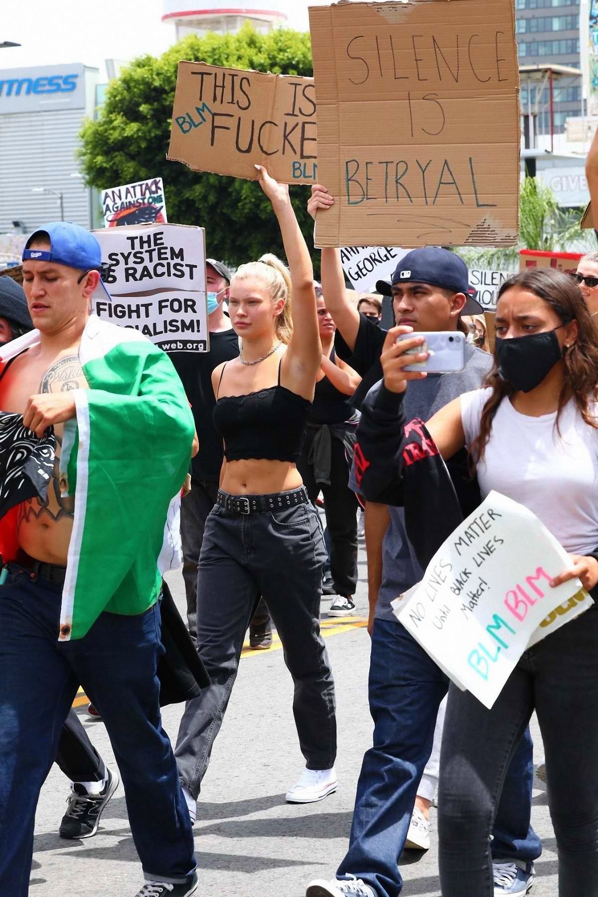 Josie Canseco Out Protesting in West Hollywood 2020/06/03