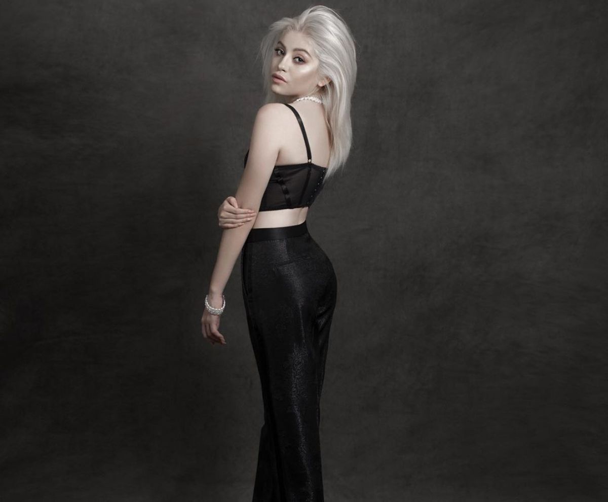 Karol Sevilla Black Dress Photoshoot, June 2020
