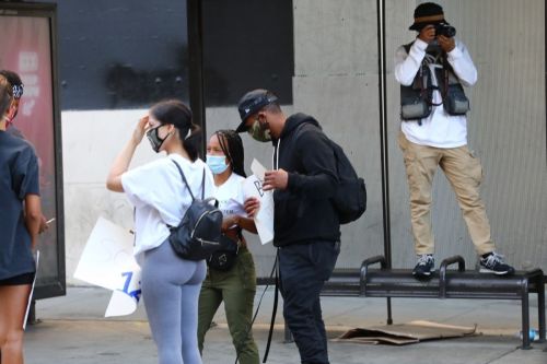 Karrueche Tran at Black Lives Matter Protest in Los Angeles 2020/06/07 2