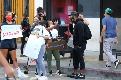 Karrueche Tran at Black Lives Matter Protest in Los Angeles 2020/06/07 3