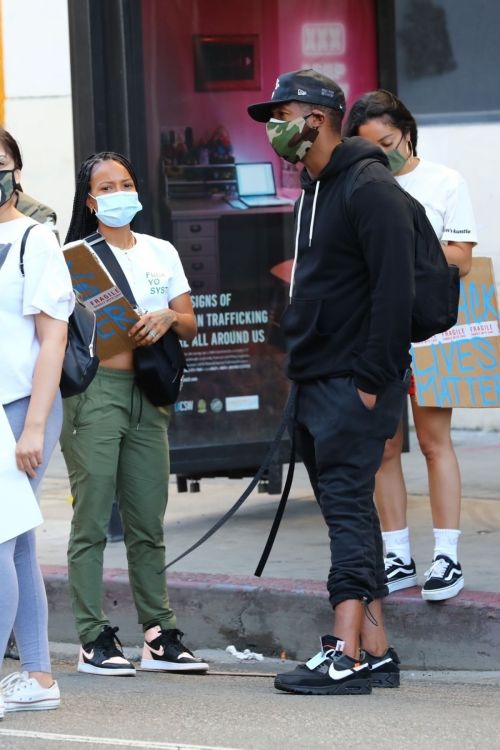 Karrueche Tran at Black Lives Matter Protest in Los Angeles 2020/06/07 5