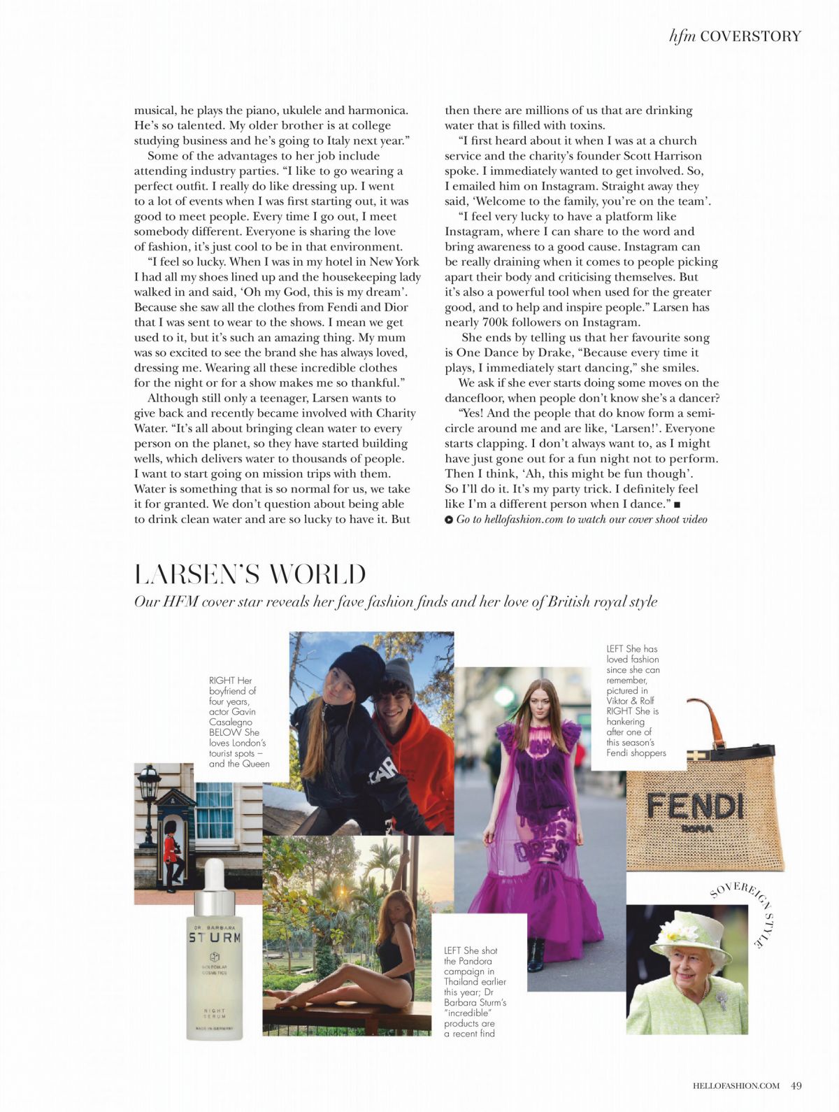 Larsen Thompson in Hello! Fashion Magazine, Summer 2020 Issue