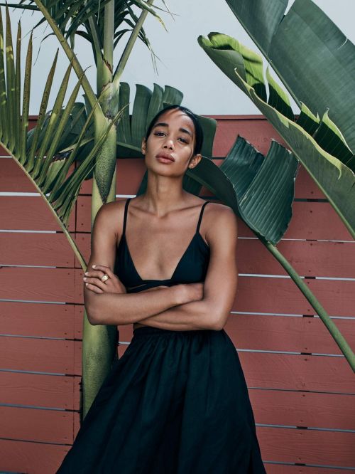 Laura Harrier in The Edit by Net-a-porter Photoshoot, June 2020