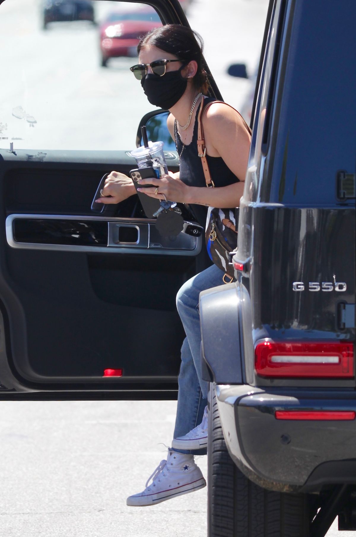 Lucy Hale in Denim Out and About in Los Angeles 2020/06/10
