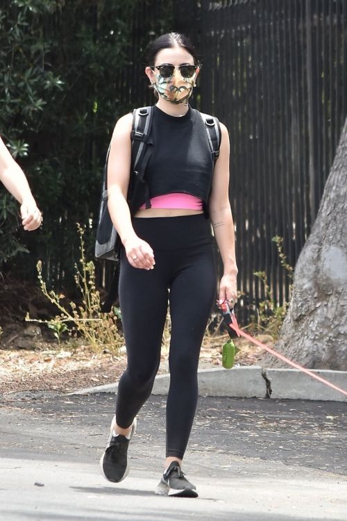 Lucy Hale seen in Black Tights Out Hiking in Studio City 06/02/2020 1