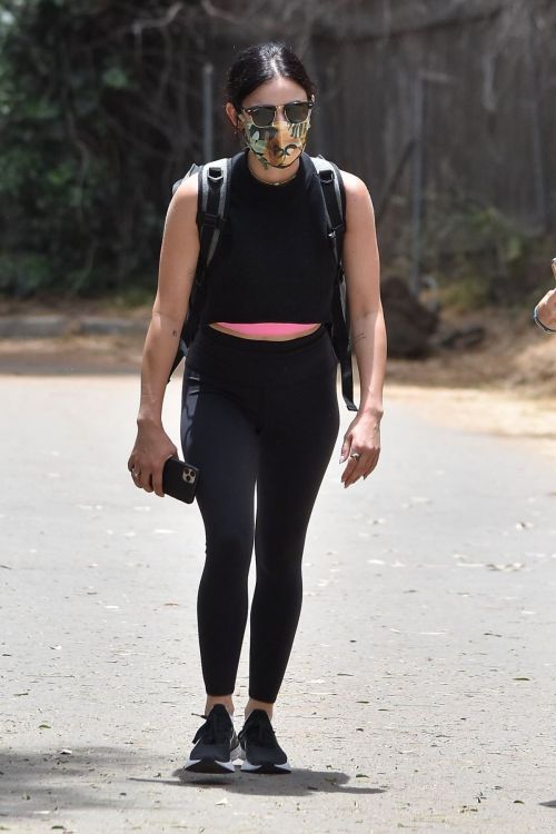 Lucy Hale seen in Black Tights Out Hiking in Studio City 06/02/2020 2