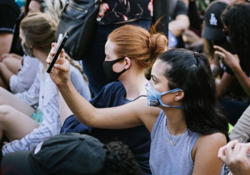 Madelaine Petsch and Camila Mendes at Black Lives Matter Protest in Los Angeles 2020/06/03