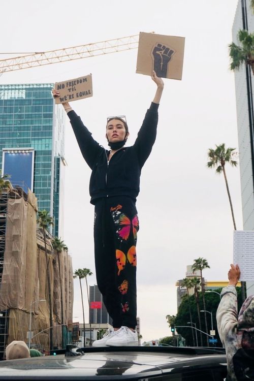 Madison Beer at Black Lives Matter Protest in Los Angeles 2020/06/01 8