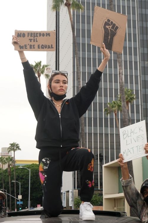 Madison Beer at Black Lives Matter Protest in Los Angeles 2020/06/01 9