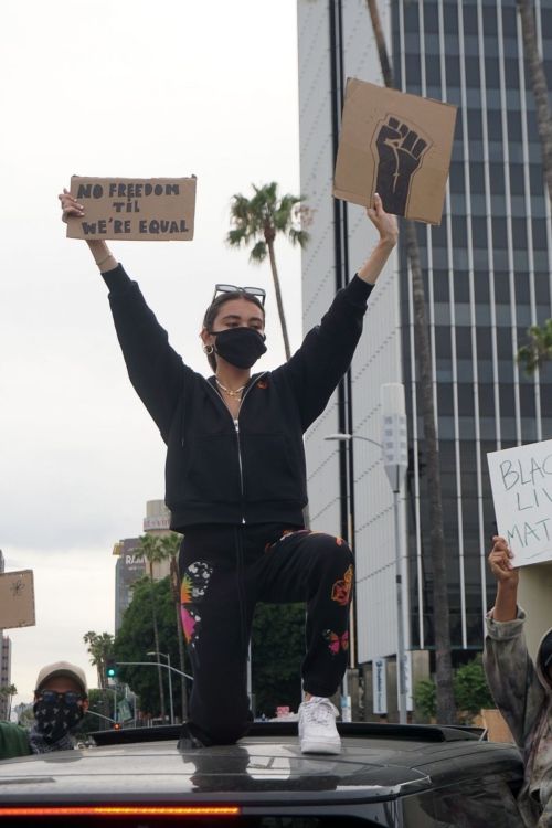 Madison Beer at Black Lives Matter Protest in Los Angeles 2020/06/01 7