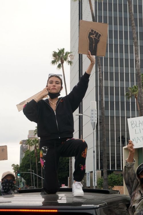 Madison Beer at Black Lives Matter Protest in Los Angeles 2020/06/01 12