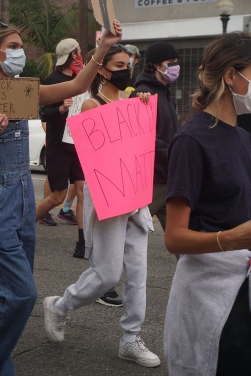 Madison Beer Out Black Lives Matter Protesting in Los Angeles 2020/06/05 10