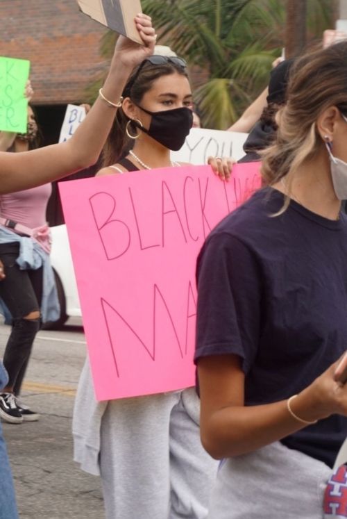 Madison Beer Out Black Lives Matter Protesting in Los Angeles 2020/06/05 2