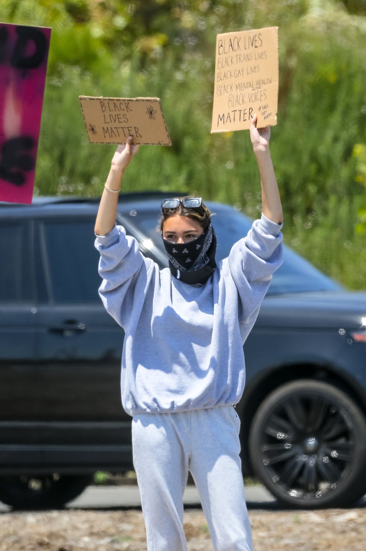 Madison Beer Out Black Lives Matter Protesting in Malibu 2020/06/03