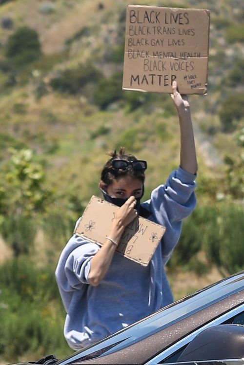 Madison Beer Out Black Lives Matter Protesting in Malibu 2020/06/03