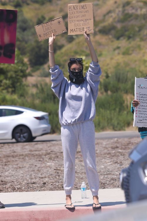 Madison Beer Out Black Lives Matter Protesting in Malibu 2020/06/03 2