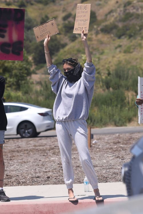 Madison Beer Out Black Lives Matter Protesting in Malibu 2020/06/03 10