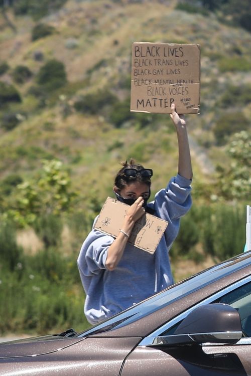 Madison Beer Out Black Lives Matter Protesting in Malibu 2020/06/03 11