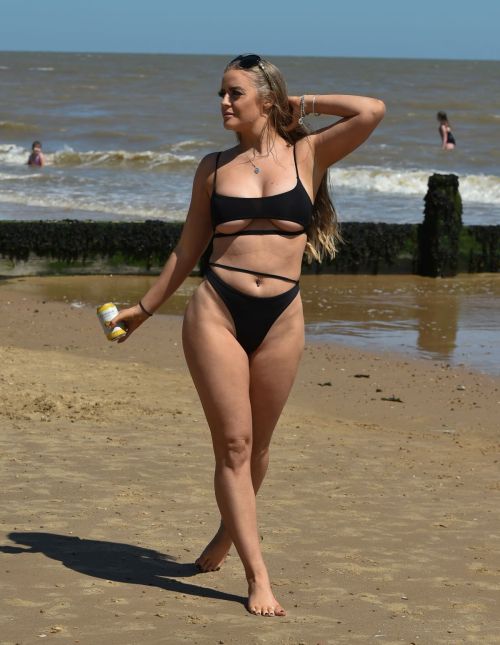 Megan Clark in Bikini at a Beach in Frinton 2020/05/30 2