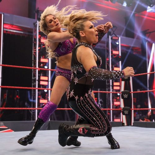 Natalya vs. Charlotte Flair vs. Nia Jax - Winner Challenges WWE Raw 2020/05/25 9