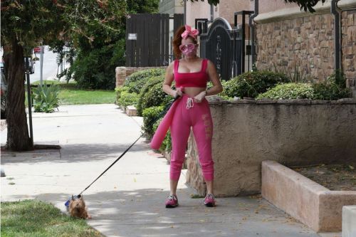 Phoebe Price All in Pink Out in Studio City 2020/06/02