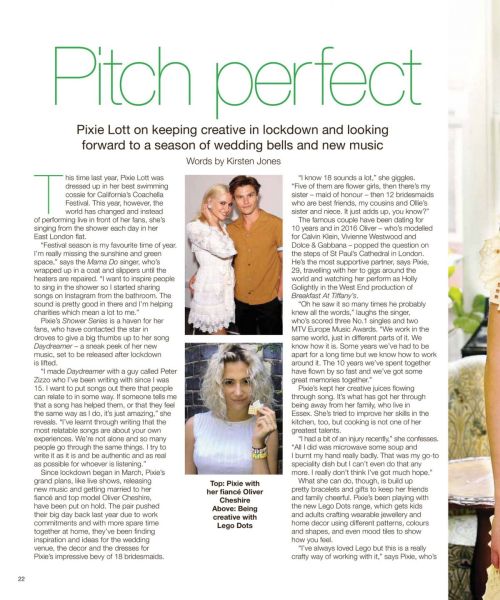 Pixie Lott Photoshoot in Sunday Magazine, May 2020