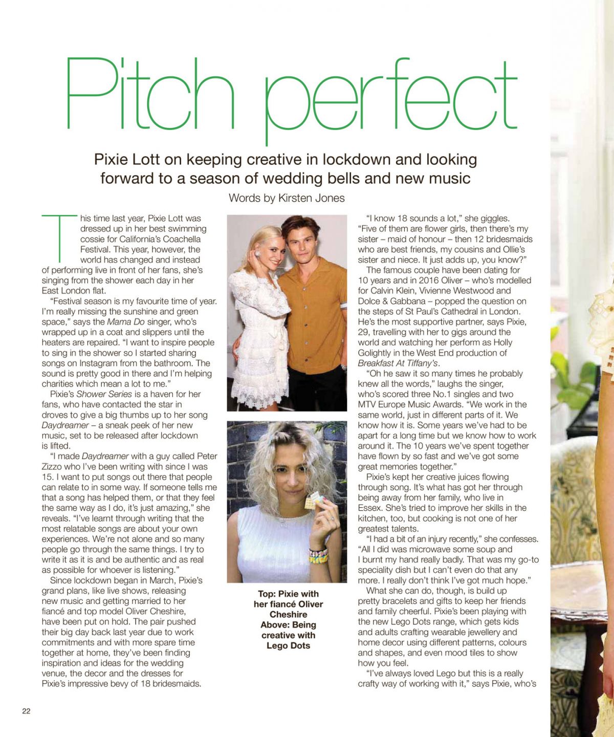 Pixie Lott Photoshoot in Sunday Magazine, May 2020