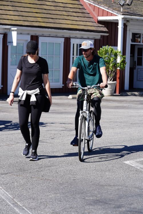 Pregnant Christina Schwarzenegger Riding Her Bike Out in Brentwood 2020/06/09 2