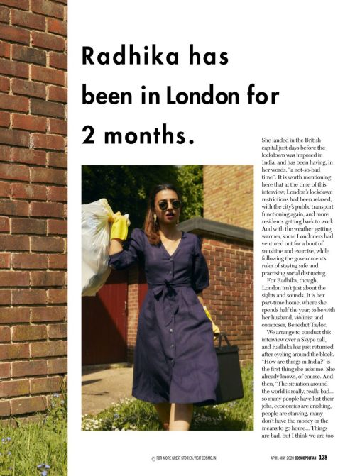 Radhika Apte in Cosmopolitan Magazine, India April/May 2020 5