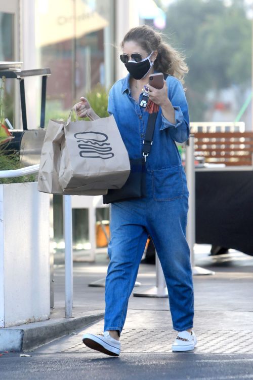 Rebecca Gayheart in Denim Overalls at Shake Shack in Los Angeles 2020/06/19 1