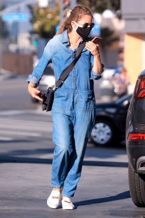 Rebecca Gayheart in Denim Overalls at Shake Shack in Los Angeles 2020/06/19 4