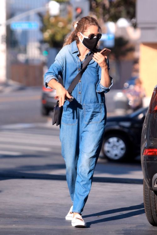 Rebecca Gayheart in Denim Overalls at Shake Shack in Los Angeles 2020/06/19 5