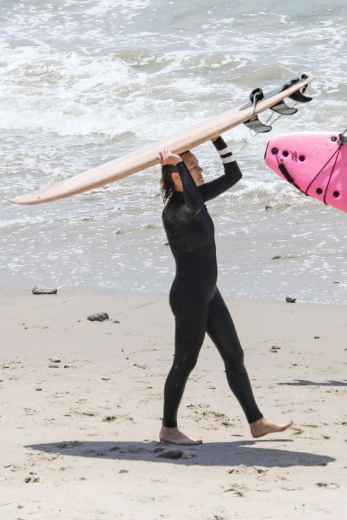 Robin Wright Surfing at a Beach in Malibu 2020/06/12 7