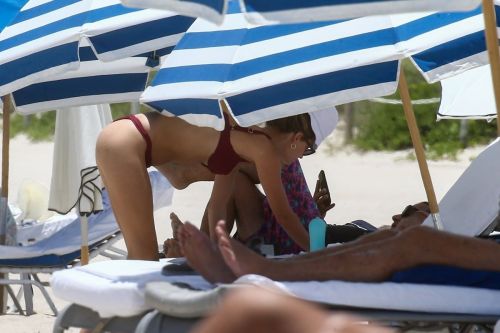 Roosmarijn de Kok in Bikini at a Beach in Miami 2020/06/10 1