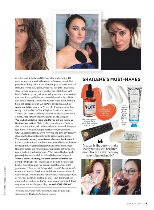 Shailene Woodley in Instyle Magazine, July 2020 1