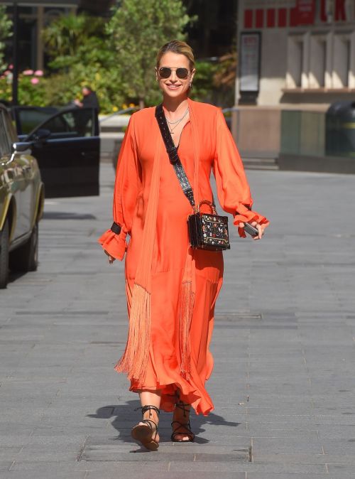 Vogue Williams in a Orange Dress Leaves Global Radio in London 2020/06/07 9