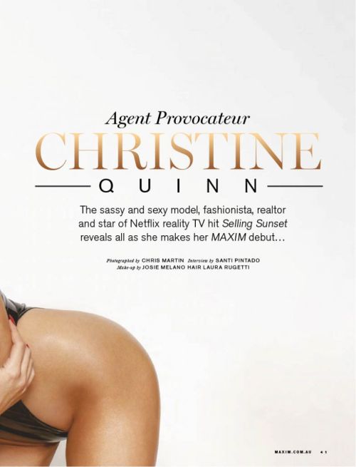 Christine Quinn in Maxim Magazine, Australia October 2020