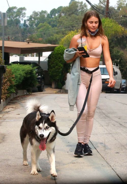 Julianne Hough in Tights Out with Her Dog in Los Angeles 2020/09/11 11