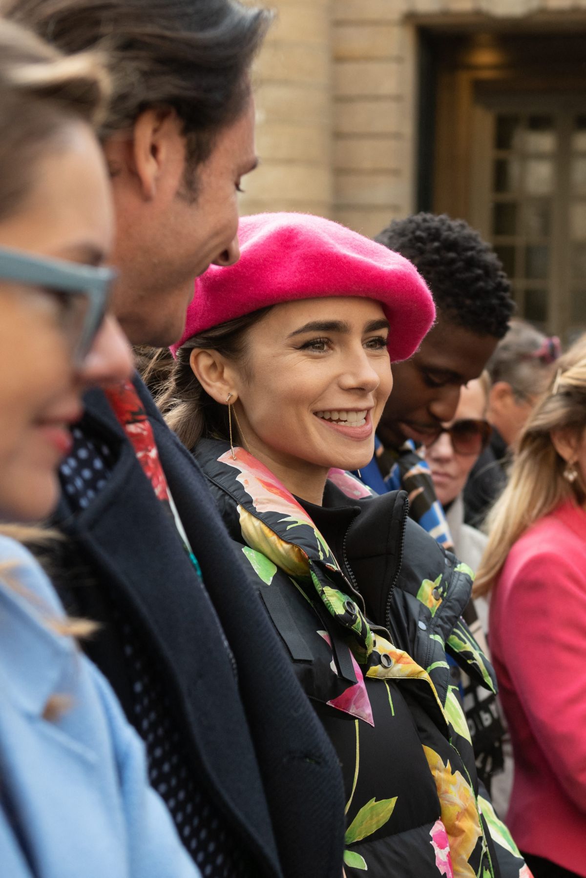 Lily Collins on The Set of Emily's Series in Paris 2020/09/18