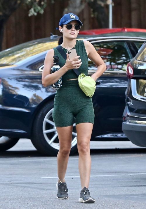 Lucy Hale in Tights Out Hiking in Studio City 2020/09/19