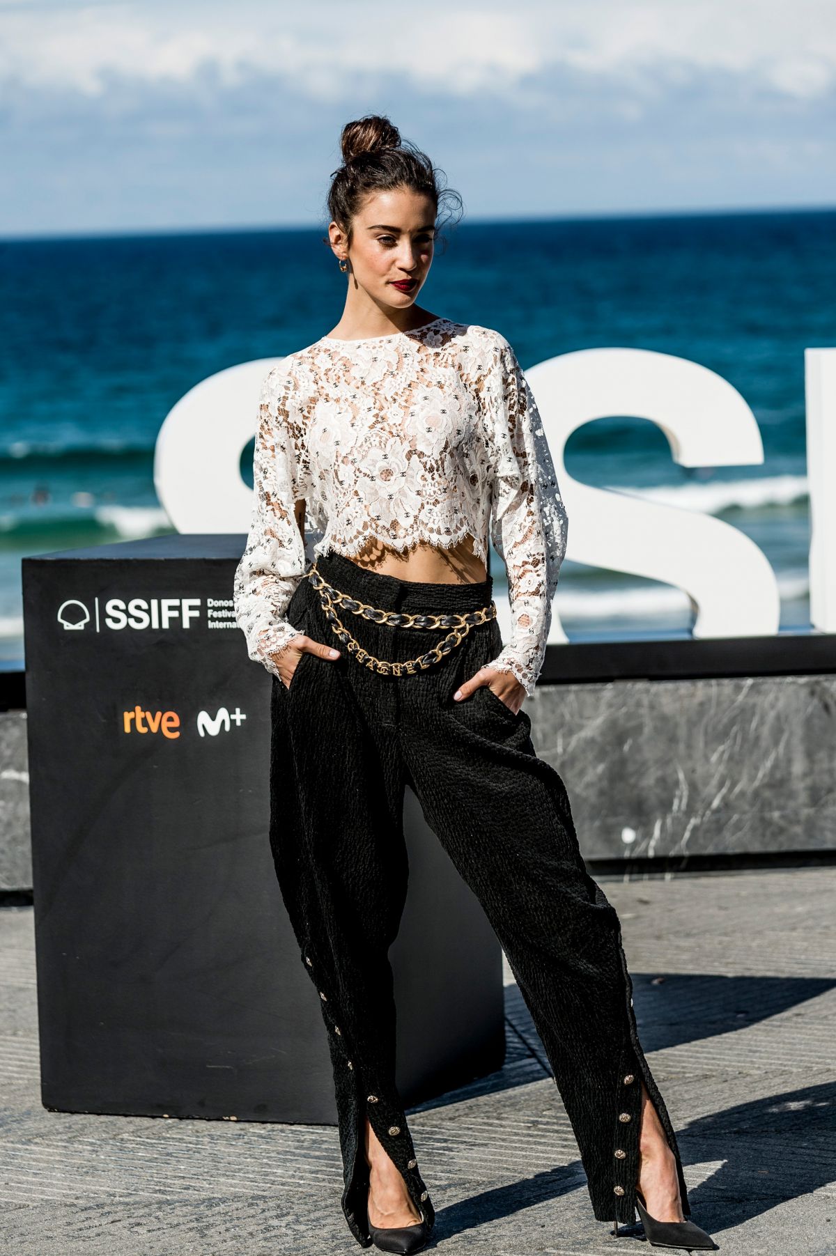 Maria Pedraza at El Verano Que Vivimos Photocall at 2020 San Sebastian International Film Festival 2020/09/20