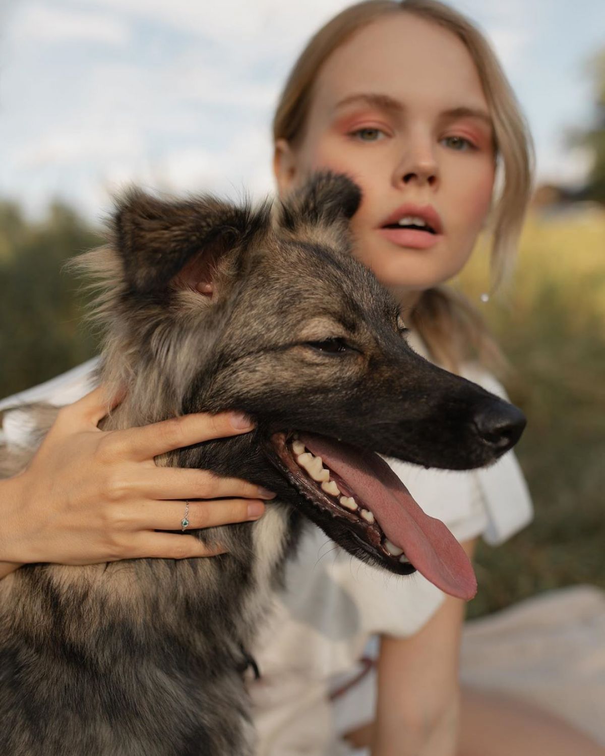 Anastasiya Shcheglova Photoshoot with Dog for Fashion Dobro 2020 Issue 2