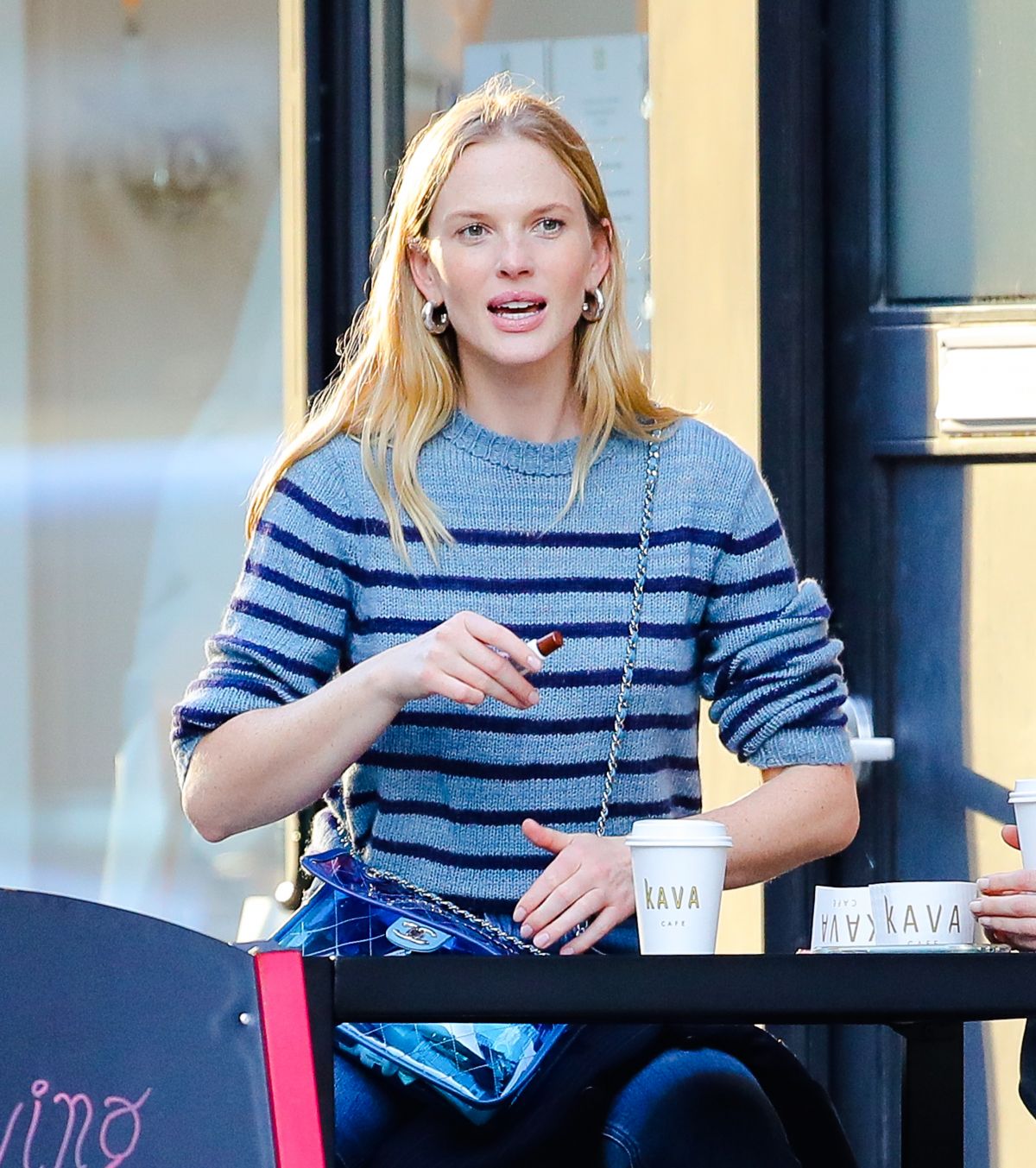 Anne Vyalitsyna Out for Coffee at The Kava in New York 2020/10/23